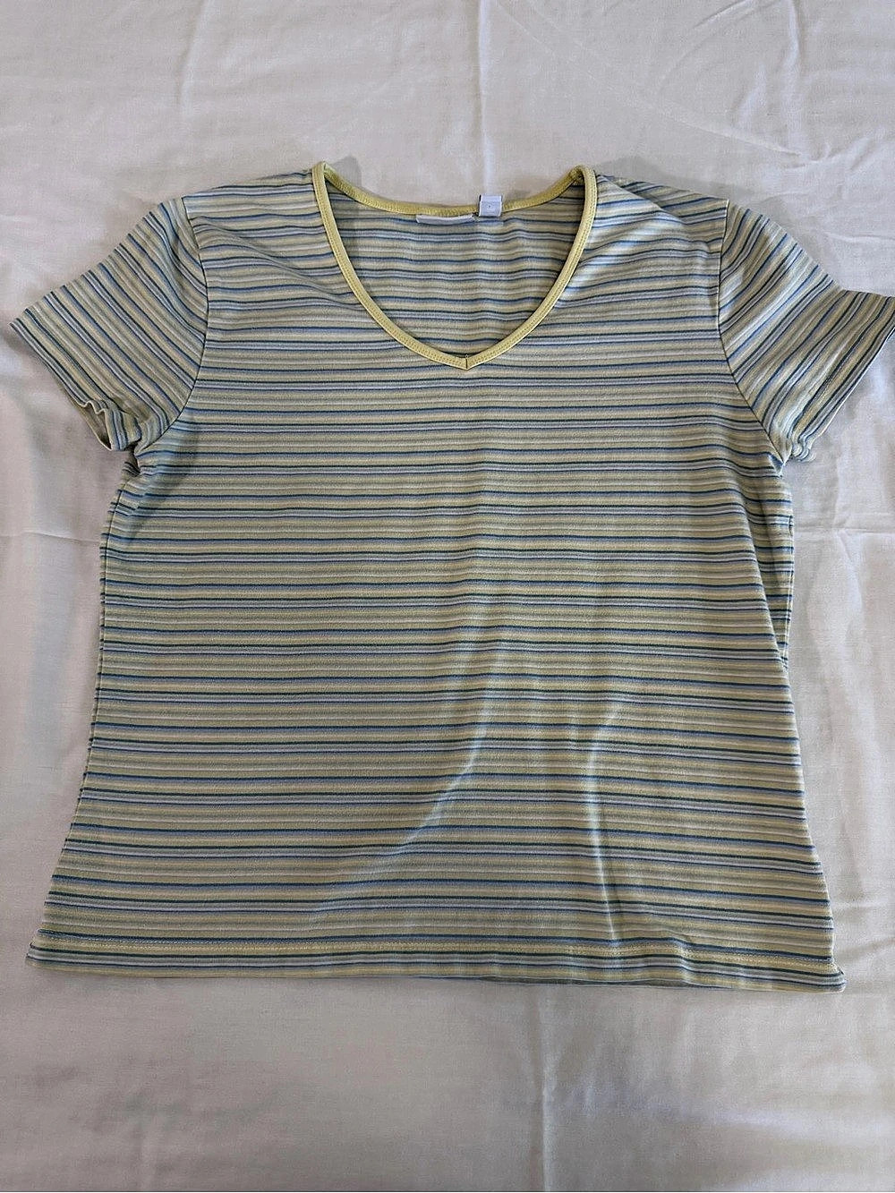 Y2K-style striped tee